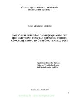 (SKKN mới NHẤT) một số giải pháp nâng cao hiệu quả giáo dục học sinh trong công tác chủ nhiệm thời đại công nghệ thông tin ở trường THPT hậu lộc 1 