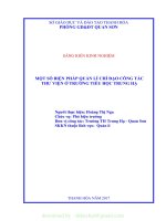 (SKKN mới NHẤT) SKKN một số biện pháp chỉ đạo quản lí thư viện ở trường tiểu học trung hạ 