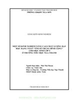 (SKKN mới NHẤT) SKKN một số kinh nghiệm nâng cao chất lượng dạy học dạng toán tìm số trung bình cộng  cho học sinh lớp 4  