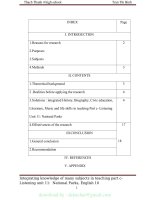 (SKKN mới NHẤT) integrating knowledge of many subjects in teaching part c listening unit 11 national parks, english 10 