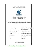 BÁO cáo CHUYÊN đề học PHẦN NHẬP môn TRÍ TUỆ NHÂN tạo đề tài PHƯƠNG PHÁP tìm KIẾM lời GIẢI THỎA mãn các RÀNG BUỘC và bài TOÁN SODOKU 