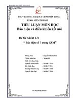 TIỂU LUẬN MÔN HỌC Báo hiệu và điều khiển kết nối Đề tài Báo hiệu số 7 trong GSM