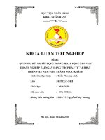 Quản trị rủi ro tín dụng trong hoạt động cho vay doanh nghiệp tại NH TMCP đầu tư và phát triển việt nam   chi nhánh ngọc khánh   khóa luận tốt nghiệp 632