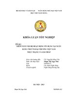Kiểm toán nội bộ hoạt động tín dụng tại NHTMCP ngoại thương việt nam   thực trạng và giải pháp   khoá luận tốt nghiệp 282