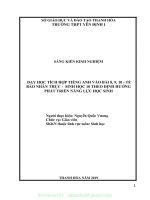 (SKKN mới NHẤT) SKKN dạy học TÍCH hợp TIẾNG ANH vào bài 8, 9, 10   tế bào NHÂN THỰC   SINH học 10 THEO ĐỊNH HƯỚNG PHÁT TRIỂN NĂNG lực học SINH 
