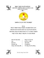 Phát triển hoạt động marketing sản phẩm NH bán lẻ tại NHTMCP đầu tư và phát triển việt nam  thực trạng và giai pháp   khóa luận tốt nghiệp 543