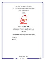 BÁO cáo môn học báo HIỆU và điều KHIỂN kết nối đề tài lát cắt mạng, qos và chức năng mạng lõi 5g