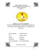 Ứng dụng trí tuệ nhân tạo trong ngành dịch vụ NH kinh nghiệm quốc tế và bài học cho việt nam   khóa luận tốt nghiệp 796