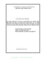 (SKKN mới NHẤT) SKKN dạy học theo dự án  bài 19  ảnh hưởng của thuốc hoá học bảo vệ thực vật đến quần thể sinh vật và môi trường công nghệ nông nghiệp 10 