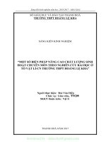 (SKKN mới NHẤT) một số biện pháp nâng cao chất lượng sinh hoạt chuyên môn theo nghiên cứu bài học ở tổ vật lí   CN trường THPT hoàng lệ kha 