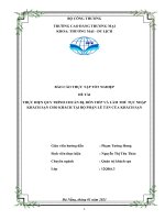 THỰC HIỆN QUY TRÌNH CHUẨN bị, đón TIẾP và làm THỦ tục NHẬP KHÁCH sạn CHO KHÁCH tại bộ PHẬN lễ tân của KHÁCH sạn