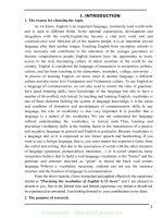 (SKKN mới NHẤT) practicing the vocabulary of english 6,7,8(new) 