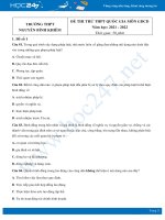Bộ 5 đề thi thử THPT QG môn GDCD năm 2021-2022 trường THPT Nguyễn Bỉnh Khiêm