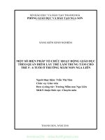 (SKKN mới NHẤT) SKKN một số biện pháp tổ chức hoạt động giáo dục theo quan điểm lấy trẻ làm trung tâm cho trẻ 5 6 tuổi trường mâm non nga liên 
