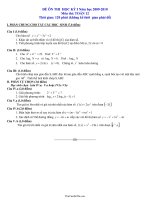 Đề ôn thi học kỳ I môn thi: Toán 12  Đề số 232932