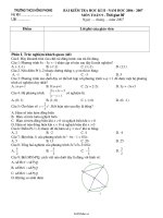 Đề kiểm tra học kì II môn Toán lớp 9 (Đề 2)36324