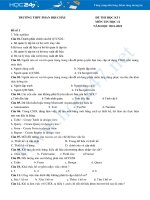 Bộ 5 đề thi HK1 môn Tin học 12 năm 2021-2022 có đáp án Trường THPT Phan Bội Châu