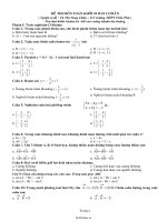 Đề kiểm tra Toán 10 chuẩn  Học kì 1  Đề số 2440040