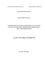 0195 giải pháp nâng cao chất lượng dịch vụ NH bán lẻ tại NHTM CP quốc dân   chi nhánh hà nội  luận văn thạc sỹ kinh tế