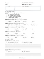 Bài kiểm tra chương I lớp 9 môn: Đại số (tiết 18)39301