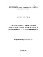 0150 giải pháp mở rộng tín dụng cá nhân tại NHTM CP đầu tư và phát triển việt nam   chi nhánh ba đình luận văn thạc sỹ kinh tế