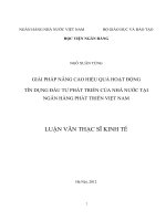 0352 giải pháp nâng cao hiệu quả hoạt động tín dụng đầu tư phát triển của nhà nước tại NH phát triển việt nam luận văn thạc sĩ kinh tế