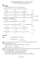 Đề tham khảo thi học kỳ 2 – môn Toán lớp 942437