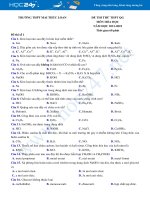 Bộ 5 đề thi thử THPT QG môn Hóa học năm 2021-2022 có đáp án Trường THPT Mai Thúc Loan