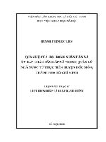 (LUẬN văn THẠC sĩ) quan hệ của hội đồng nhân dân và ủy ban nhân dân cấp xã trong quản lý nhà nước từ thực tiễn huyện hóc môn, thành phố hồ chí minh 