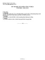 Đề thi kì II môn Công nghệ 6 năm học: 2010  201137035