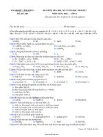Đề kiểm tra học kì I năm học 2016  2017 môn: Hóa học lớp 11  Mã đề 50538953