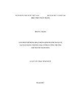 0137 giải pháp mở rộng hoạt động kinh doanh ngoại tệ tại NHTM CP công thương chi nhánh thanh hóa luận văn thạc sĩ kinh tế