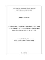 (LUẬN văn THẠC sĩ) GIẢI PHÁP TĂNG CƯỜNG HIỆU lực QUẢN lý NHÀ nước về AN TOÀN bức xạ và hạt NHÂN QUA TRƯỜNG hợp VIỆN NĂNG LƯỢNG NGUYÊN tử VIỆT NAM 