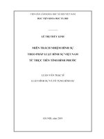 (LUẬN văn THẠC sĩ) miễn trách nhiệm hình sự theo pháp luật hình sự việt nam từ thực tiễn tỉnh bình phước 
