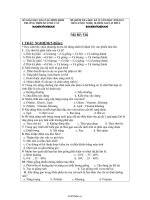 Đề kiểm tra học kỳ II năm học 20102011 môn: Công nghệ 10  Mã đề: 51642291