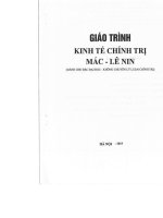 Giáo trình học phần kinh tế chính trị MLN dành cho bậc đại học 