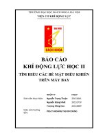 TÌM HIỂU CÁC BỀ MẶT ĐIỀU KHIỂN TRÊN MÁY BAY Khí động lực học