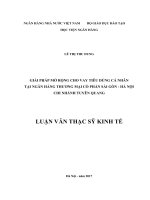 0123 giải pháp mở rộng cho vay tiêu dùng cá nhân tại NHTM CP sài gòn   hà nội  chi nhánh tuyên quang luận văn thạc sỹ kinh tế