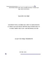 0317 giải pháp nâng cao hiệu quả cho vay khách hàng cá nhân tại NHTM CP đầu tư và phát triển việt nam   chi nhánh bắc hà nội luận văn thạc sỹ kinh tế