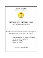 Tư tưởng Hồ Chí Minh về đặc điểm, nhiệm vụ trong thời kỳ quá độ lên chủ nghĩa xã hội Việt Nam - giá trị lý luận và thực tiễn