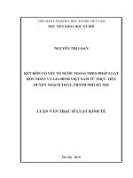 (LUẬN văn THẠC sĩ) kết hôn có yếu tố nước ngoài theo pháp luật hôn nhân và gia đình việt nam từ thực tiễn huyện thạch thất, thành phố hà nội 