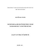 0401 giải pháp nâng cao hiệu quả tín dụng trung dài hạn tại NH đầu tư và phát triển việt nam luận văn thạc sĩ kinh tế