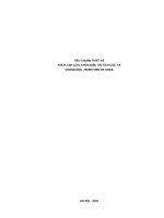 TIÊU CHUẨN THIẾT KẾ KHOA CẤP CỨU, KHOA ĐIỀU TRỊ TÍCH CỰC VÀ  CHỐNG ĐỘC - BỆNH VIỆN ĐA KHOA