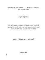 0348 giải pháp nâng cao hiệu quả hoạt động tín dụng khách hàng cá nhân tại NHTM CP quân đội   chi nhánh ninh bình luận văn thạc sỹ kinh tế
