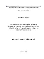 0102 giải pháp marketing nhằm mở rộng huy động vốn tại NHTM CP đầu tư và phát triển việt nam chi nhánh bắc ninh luận văn thạc sĩ kinh tế
