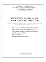 CHƯƠNG TRÌNH GIÁO DỤC ĐẠI HỌC NGÀNH CÔNG NGHỆ KỸ THUẬT Ô TÔ