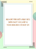 Tài liệu Bộ 6 đề thi giữa học kì 2 môn Ngữ văn lớp 11