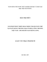 0478 giải pháp phát triển hoạt động thanh toán thẻ tại NHTM CP công thương việt nam   chi nhánh nam thăng long luận văn thạc sỹ kinh tế