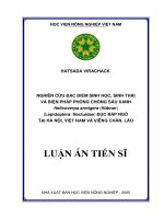 (Luận án tiến sĩ) Nghiên cứu đặc điểm sinh học, sinh thái và biện pháp phòng chống sâu xanh Helicoverpa armigera (Hübner) (Lepidoptera Noctuidae) đục bắp ngô tại Hà Nội, Việt Nam và Viêng Chăn, Lào