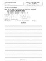 Kiểm tra giữa chương I môn: Số học 6  Trường THCS Nhơn Bình45627